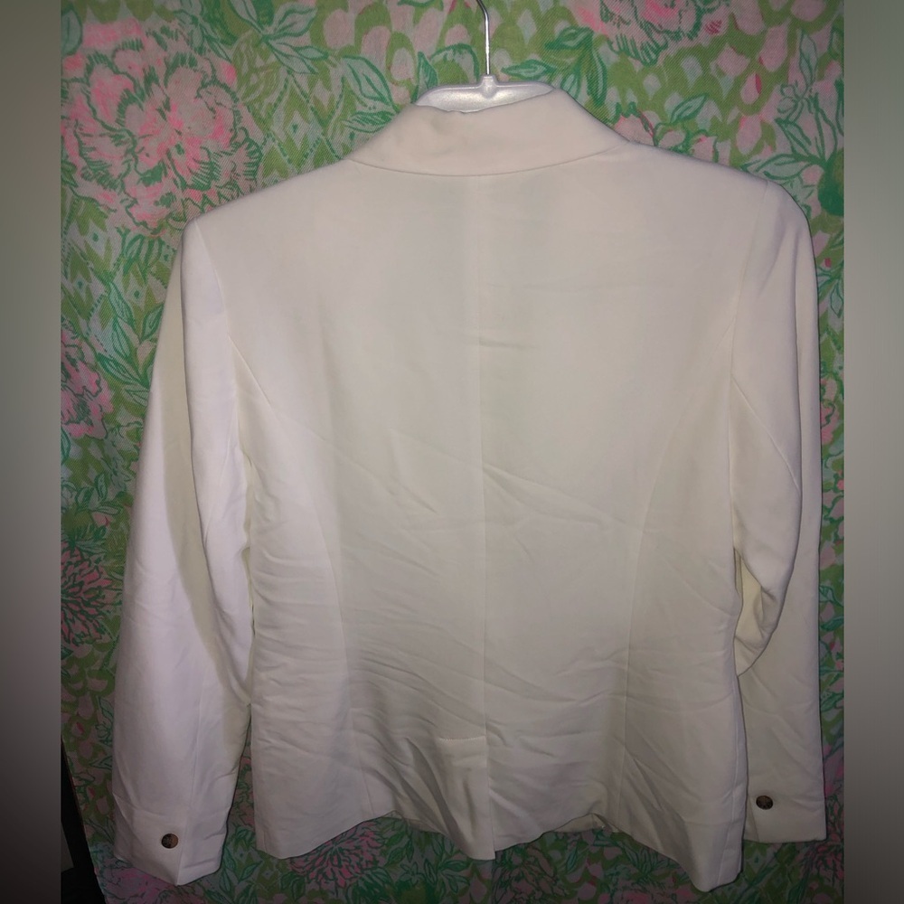 Classic Women's White Single-Button Blazer NWOT size 8 - Picture 11 of 16